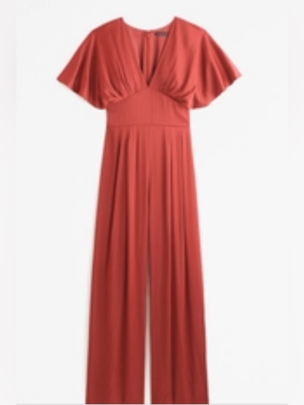 Women's Rust Pink V-Neck Jumpsuit